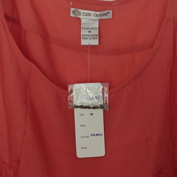 Cute Options Salmon Color Blouse - Picture 2 of 5